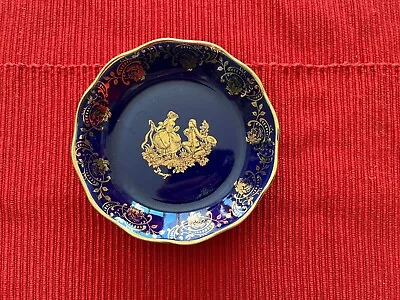 Buy Limoges Cobalt Blue Gold Courting Scene Small Dish • 18.94£