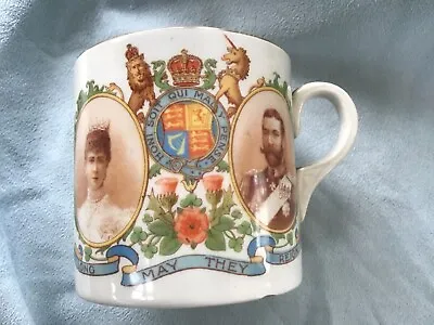 Buy George V & Queen Mary Mug By Winton Ware 1928 ( Newark-on-trent ) • 8£