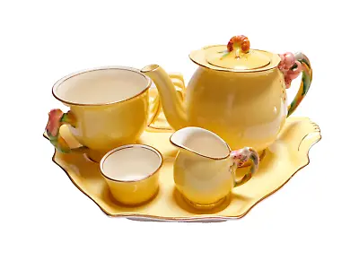 Buy Vintage Royal Winton Grimwades Tiger Lily Yellow China Bachelor Breakfast Set • 388.09£
