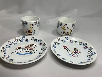 Buy Crown Staffordshire Alphabet *Cup And Saucer* Set Of 2 - Fine Bone China England • 19.87£