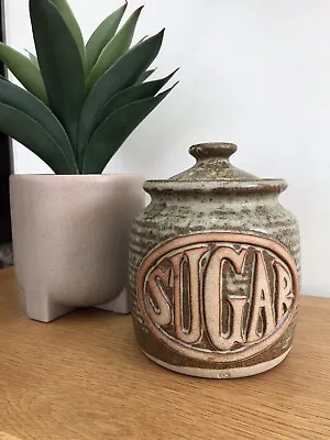 Buy Vintage Louis Hudson Pottery Cornwall Retro Pottery Sugar Canister Storage Jar • 8£