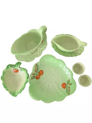 Buy Vintage Salad Ware  8 Pieces Jug Dish Tray Egg Cup Leaf Tomatoes Carlton Ware • 19.99£