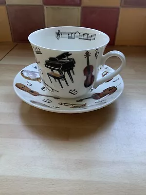 Buy Roy Kirkham Orchestra Fine Bone China Large Breakfast Cup & Saucer • 18.99£