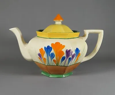 Buy Art Deco Clarice Cliff Bizarre Crocus Pattern Pottery Tea Pot • 95£