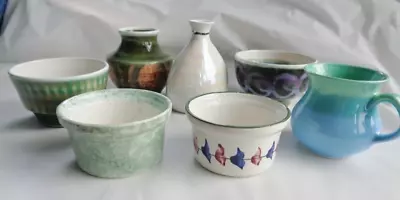 Buy 7 Iden Pottery Rye Sussex Pieces Handmade Jug Bowls Dish Vase • 15£