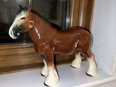 Buy Very Large Vintage Pottery / Ceramic Shire Horse Figurine. • 10£