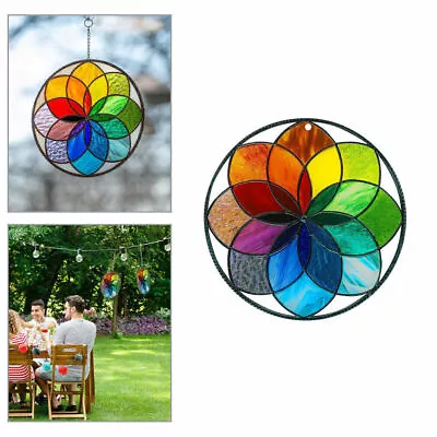 Buy Stained Glass Rainbow Window Hanging Panel Suncatcher Wall Pendant Ornament Gift • 11.12£