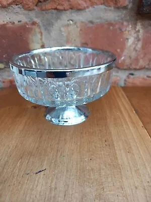 Buy Vintage Glass Pedestal Sugar Bowl / Vintage Tableware • 5.50£