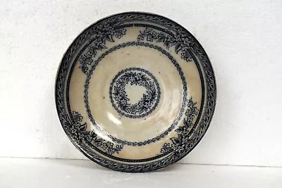 Buy Antique Scottish Pottery Plate Transfer Were Stick Soup Bowl Porcelain Blue Whit • 74.87£