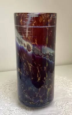 Buy Mdina  Early Vintage Tall  Tortoiseshell Art Glass Vase - Signed & In Exc Cond • 29.99£