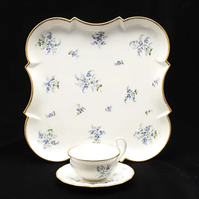 Buy Swansea Porecelain Style Foget~me~not Cabaret Tray With Matching Cup And Saucer • 60£