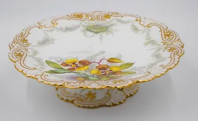 Buy Copeland China England Hand Painted Orchid Compote - Tazza, Circa 1900 • 468.36£