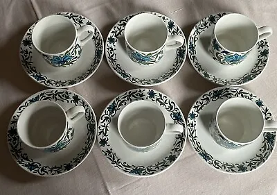 Buy Midwinter Spanish Garden 6 X Cups And Saucers, Vintage Stafford, Jessie Tate • 24£