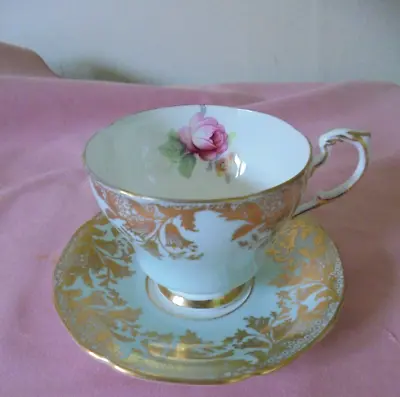 Buy Paragon Fine Bone China Teacup & Saucer Double Warrant Queen Mary Gold Gilt Rose • 7.99£
