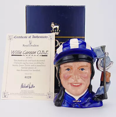 Buy Boxed Royal Doulton Rare Willie Carson D7111 Character Toby Jug Limited Edition • 179.99£