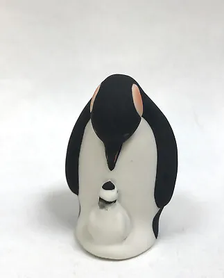 Buy Highbank Porcelain Penguin & Baby Figurine Winter Pottery Signed On Base • 19.99£