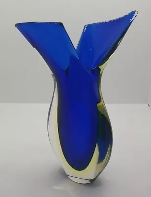 Buy Vintage Murano Sommerso Uranium Vaseline Glass Vase • 100£