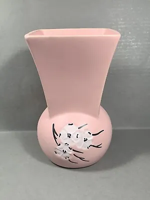 Buy Vintage McCoy Pottery Vase Glazed PINK Spring Wood Dogwood USA Cherry Blossom • 27.88£
