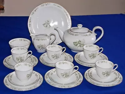 Buy Franconia Krautheim White Lilac 22 Piece Tea Set With Teapot, Patt No 4901 • 45.99£