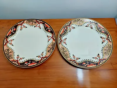 Buy 2 X Antique Doulton Burslem Dinner Plates  Alma Pattern C1891 • 34.95£