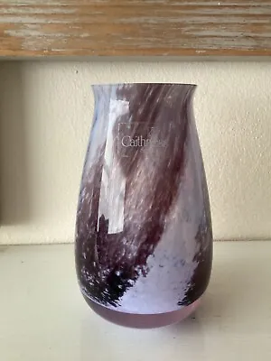 Buy Caithness , Glass Bud Vase With Label, Scotland, Swirley Colours • 9.99£