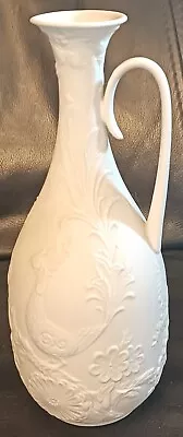 Buy Vintage AK Kaiser Germany White Bisque Bird Butterfly Flower Porcelain Jug Vase • 17.99£