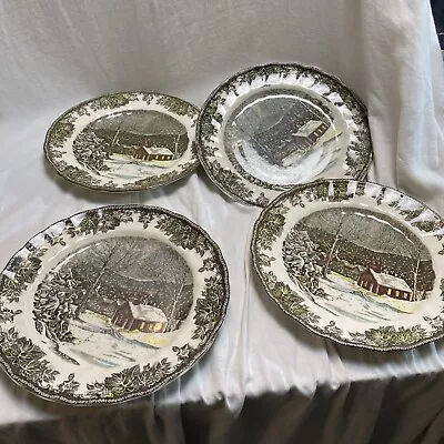Buy Lot Of Four Dinner Plates By Johnson Bros. The Friendly Village • 37.94£