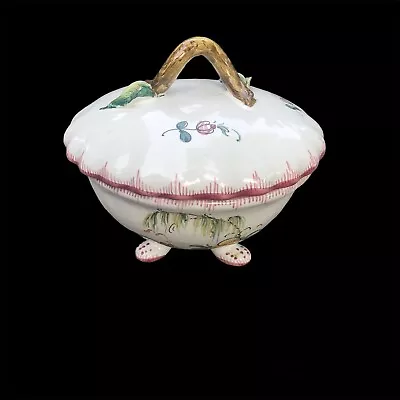 Buy W C & G Italian Pottery Hand Painted Floral Tureen • 28.35£