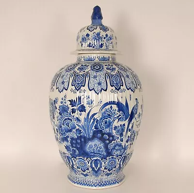 Buy Royal Delft Baluster Vase Covered Urn Blue & White Pottery Tall Dutch Delftware  • 6,250£