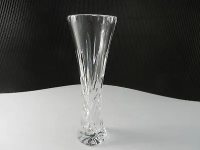 Buy Royal Doulton Cut Glass Bud Vase Clear Criss Cross & Diamond Fan 7 1/8  T TM • 22.75£