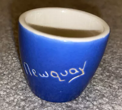 Buy Vintage Devon Blueware Eggcup: Newquay -  Devonmoor Pottery - Gift - Souvenir • 4.99£