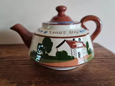 Buy Vintage Royal Watcombe Devon Torquay Pottery 50s Lands End Motto Ware Teapot #2 • 3.99£