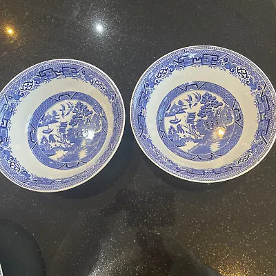Buy Vintage Willow Pattern Ridgway Serving Dishes Bowls Oriental Design.Excellent • 29.99£
