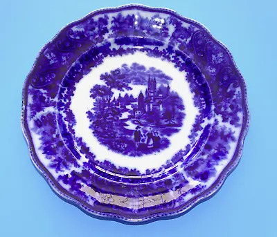 Buy Antique Flow Blue Burgess And Leigh Middleport Nonpareil Dinner Plate 9 7/8  • 19.18£
