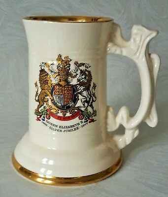 Buy Prinknash Pottery- Queen Elizabeth Ii Silver Jubilee 1977 Tankard - Vgc • 15.99£