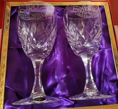 Buy Royal Brierley Crystal Wine Glasses With Box • 19£