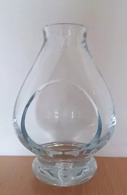Buy Candle Holder Storm Hurricane Heavy Clear Glass Modern Decor Air Bubble • 12.95£