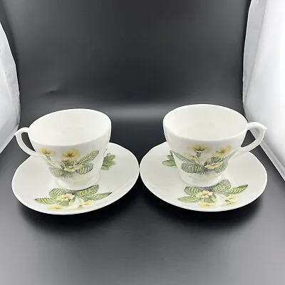 Buy Pair Of Whittard Of Chelsea Fine Bona China Cups And Saucers Floral Flowers VGC • 14.99£