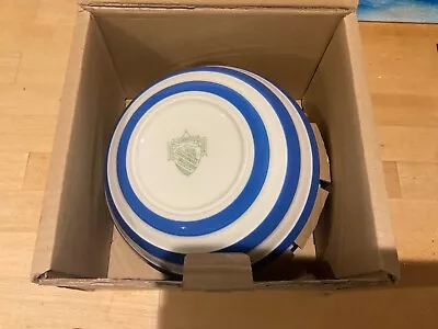 Buy Cornishware (T.G. Green & Co) Set Of 4 Cereal Bowls Blue & White (New With Box) • 66.49£