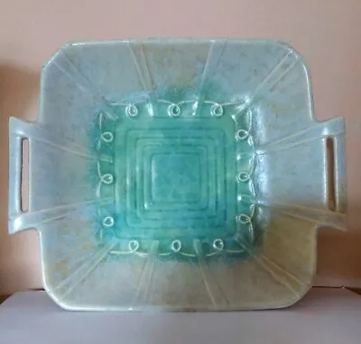 Buy Beswick England Art Deco Square Handled Turquoise Dish 359 • 25£