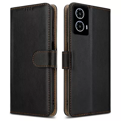 Buy Case For Motorola Moto G04 & G24 Leather Wallet Stand Phone Cover & Screen Guard • 5.95£