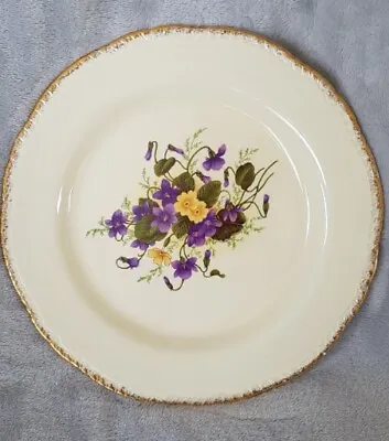 Buy Vintage Ridgway Decorative Plate Violets & Primroses C1950 Country Cottage Decor • 14£