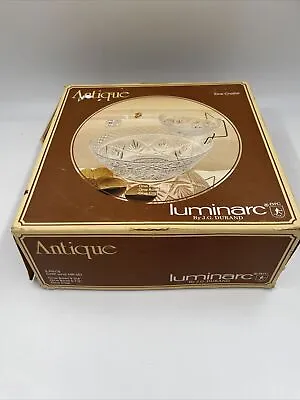 Buy Luminarc By JG Durand Crystal Antique 3 Piece Chip & Dip Set Original Box & Tag • 23.71£