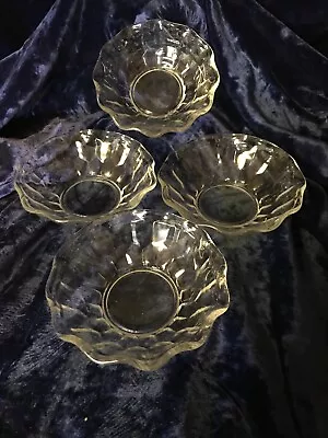 Buy Vintage Clear Glass 4 5  Berry Bowls Fluted  • 6.74£