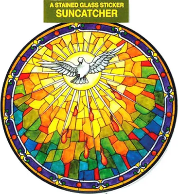 Buy Holy Spirit Stained Glass Effect  Sun Catcher Window Decoration ~ Tiffany • 3.99£