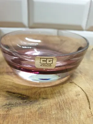 Buy Caithness Glass Dish Purple 11.2cm Diameter Labelled  • 3£