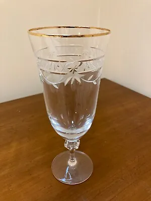 Buy Royal Doulton Wellesley Ice Tea Glass  Goblet Gold Trim Signed 8 1/4  • 38.43£