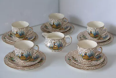 Buy Vintage Crinoline Lady & Garden Tea Set J Fryer & Son England • 50£