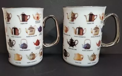 Buy New Mlesna Teapots Design 2 Coffee Mugs / Cups Noritake Lanka 2 Ceramic Mugs • 12.99£