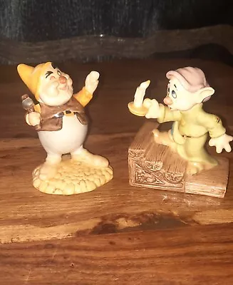 Buy Snow White And The Seven Dwarves Happy, Dopey Figurines, Royal Doulton 1990s • 17.99£